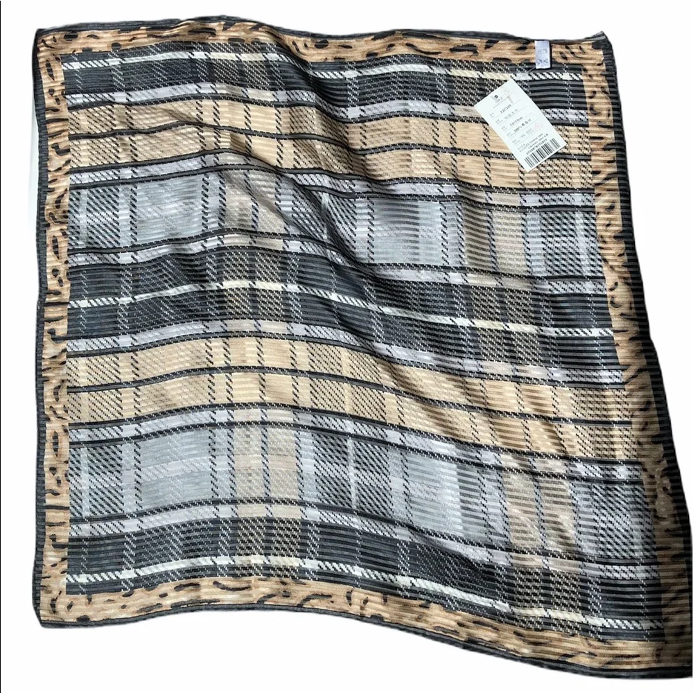 Mixed Pattern Silk Scarf